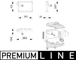 MAHLE Oro kondicionieriaus garintuvas BEHR *** PREMIUM LINE *** AE 271 000P