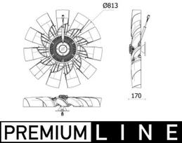 MAHLE Radiatoriaus ventiliatorius BEHR *** PREMIUM LINE *** CFF 540 000P