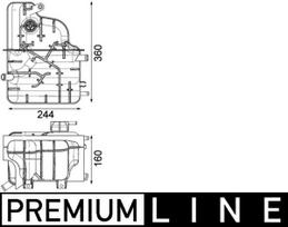MAHLE Aušinimo skysčio išsiplėtimo bakelis BEHR *** PREMIUM LINE *** CRT 225 000P