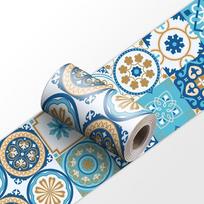 European Style Ceramic Wall Stickers Peel & Stick Waterproof Peel and Stick Tile Self-Adhesive Easy Install