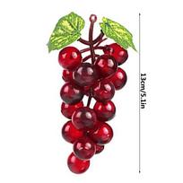 Dirbtinės vynuogės Imituotos vynuogių kekės Gyvos netikros vaisių plastikinės netikros vaisių dekoracijos Vestuvių vakarėlio reikmenims 13cm violetinė