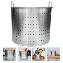 Nerūdijančio plieno vėžių katilas, vaisių krepšelis, gruzdintuvė, didelis metalinis kibiras, nesandari filtras jūros gėrybių virimo puodas 28.00X28.00X23.00CM sidabras