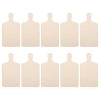 10 vnt. „Pasidaryk pats“ medinė pjaustymo lenta su rankena, neapdorotas kapojimo padėklas, amatai, mini lentelės 23.00X8.90X0.30CM beige
