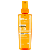 Bronzinį įdegį skatinantis aliejus BIOXCIN SUNCARE BRONZING OIL SPF 15, 200 ml (-46% perkant 2 vnt.)