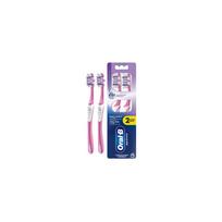 Oral B Pro-3D White Whitening Clean Medium Toothbrush - dantų šepetėlis, 2 vnt. pakuotė