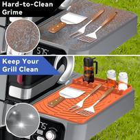 Silicone Griddle Tools Mat for Blackstone Spatula Mat with Drip Pad Grill Mat Side Shelf Mat for Blackstone Food Grade Grill BBQ CHINA