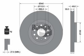 BENDIX Braking Stabdžių diskas Brake rotor BDS1358HC