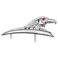 Motociklo priekinio sparno dekoro universalus motociklo priekinio purvasaugio ornamentas, erelio galvos statulos emblema, tinkama Kawasaki Yamaha sidabras