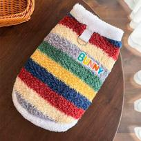 High Quality Thickned Pet Sweater Windproof Cold Proof Puppy Cat Clothes Soft Warm Vests Pet Supplies M mėlyna