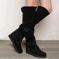 Mada Vintažiniai Moteriški Batai Kasdieniai Batai iki Kelio Moteriški Batai su Aukštakulniais Terminiai Antbačiai Aukšti Batai Zapatos Mujer Sapato 2024 34 juoda