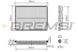 BREMSI Oro filtras Air cleaner FA1695