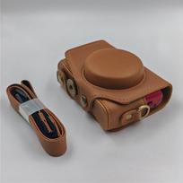 SX740HS PU Odos Fotoaparato Krepšys Dėklas Canon SX740 HS SX730 SX730HS SX720 SX720HS Pilno Korpuso Dangtelis su Dirželiu ruda