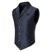 Vyriška Paisley liemenė Steampunk liemenė Slim Fit prigludusi apykaklė Formali kasdienė retro pagal užsakymą M