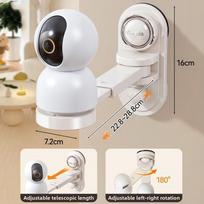 Suction Cup Security Surveillance Camera Stand Adjustable Wall-Mounted Camera Holder Stable Punch-Free balta