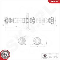 ESEN SKV Pusašis CV shaft 76SKV080