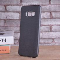 Case for Samsung galaxy S8 Plus coque Luxury textile Leather skin soft TPU hard PC phone cover for samsung galaxy S8 Plus case Galaxy S8 juoda