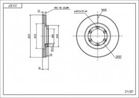 HART Stabdžių diskas Brake rotor 214 307