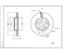 HART Stabdžių diskas Brake rotor 242 254
