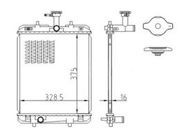 HART Variklio aušinimo radiatorius Radiator 607 340