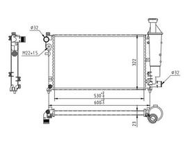 HART Variklio aušinimo radiatorius Radiator 607 335