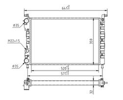 HART Variklio aušinimo radiatorius Radiator 607 408