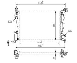 HART Variklio aušinimo radiatorius Radiator 607 839