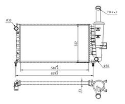 HART Variklio aušinimo radiatorius Radiator 607 842