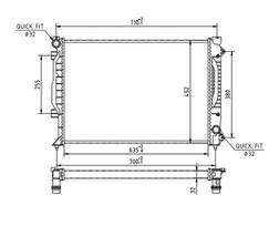 HART Variklio aušinimo radiatorius Radiator 607 882