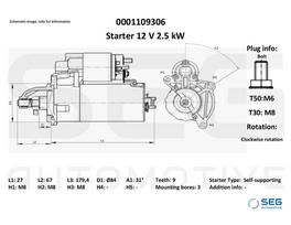 SEG Automotive Starteris 0001109306