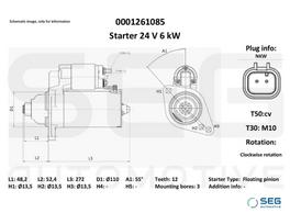 SEG Automotive Starteris 0001261085