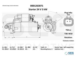 SEG Automotive Starteris 0001263071