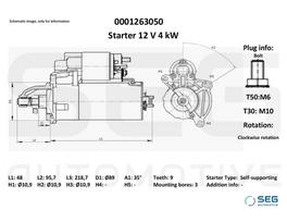 SEG Automotive Starteris 0001263050