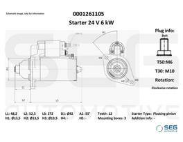 SEG Automotive Starteris 0001261105