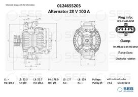 SEG Automotive Generatorius Power generator 0124655205