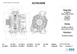 SEG Automotive Generatorius Power generator 0127813048