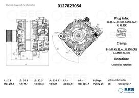 SEG Automotive Generatorius Power generator 0127823054