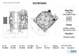 SEG Automotive Generatorius Power generator 0127813050