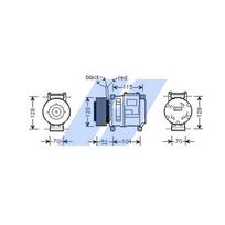 HIGHWAY AUTOMOTIVE Oro kondicionieriaus kompresorius Air conditioner compressor 45119002