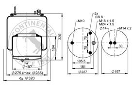 CONTITECH AIR SPRING Pneumatinės pakabos pagalvė 4560 N P02