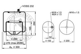 CONTITECH AIR SPRING Pneumatinės pakabos pagalvė 4390 N P21