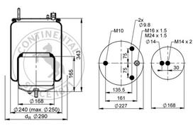 CONTITECH AIR SPRING Pneumatinės pakabos pagalvė 4570 N P02