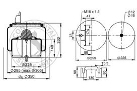 CONTITECH AIR SPRING Pneumatinės pakabos pagalvė 4582 N P01