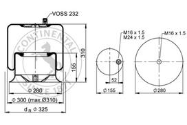CONTITECH AIR SPRING Pneumatinės pakabos pagalvė 4757 N P29