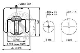 CONTITECH AIR SPRING Pneumatinės pakabos pagalvė 4838 N P22