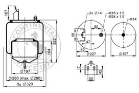 CONTITECH AIR SPRING Pneumatinės pakabos pagalvė 6605 N P01