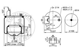 CONTITECH AIR SPRING Pneumatinės pakabos pagalvė 6600 N P02