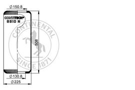 CONTITECH AIR SPRING Pneumatinės pakabos pagalvė 6610 N
