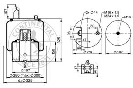 CONTITECH AIR SPRING Pneumatinės pakabos pagalvė 6630 N P01
