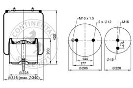 CONTITECH AIR SPRING Pneumatinės pakabos pagalvė 6700 N P01