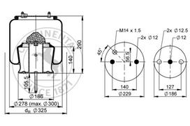 CONTITECH AIR SPRING Pneumatinės pakabos pagalvė 6710 N P01